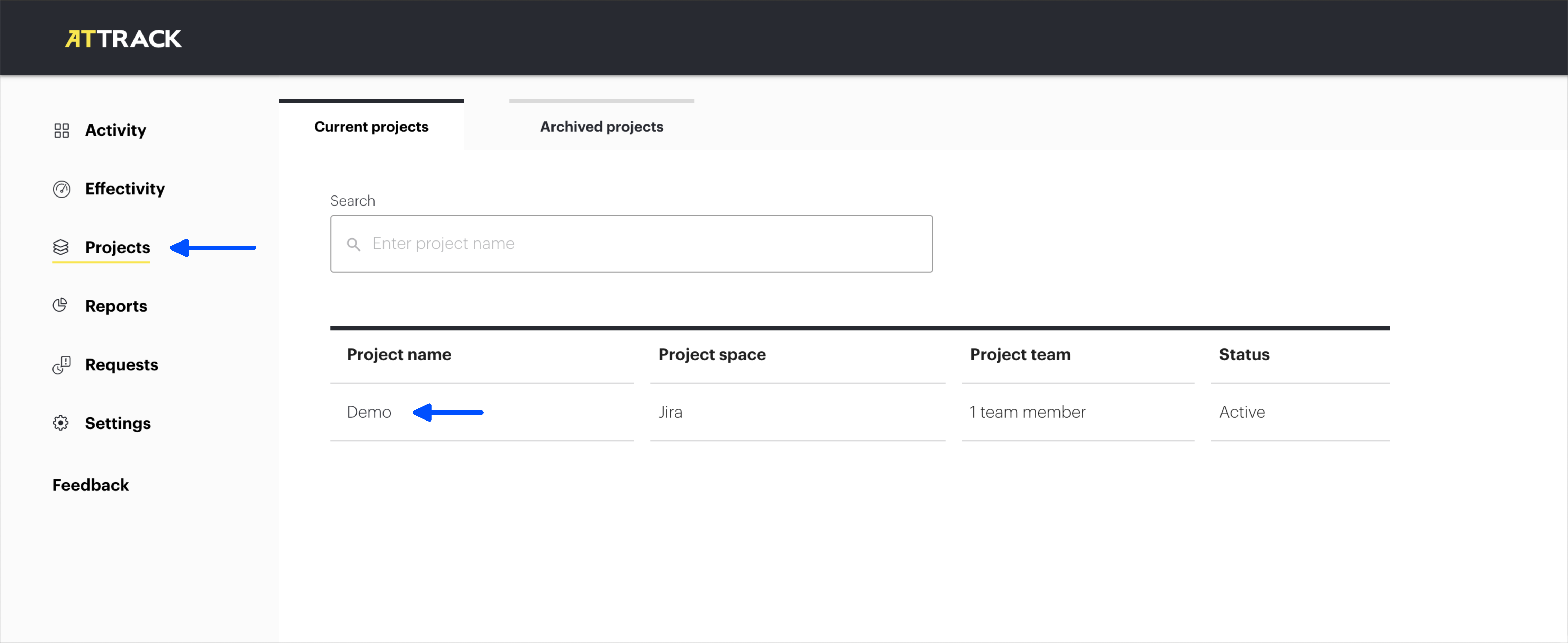 connecting-the-jira-project-attrack